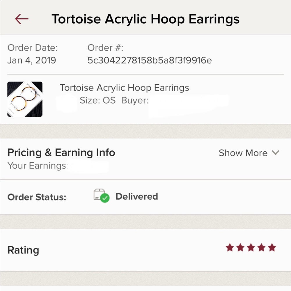 3/$30🖤 Tortoise Acrylic Hoop Earrings - Picture 6 of 6
